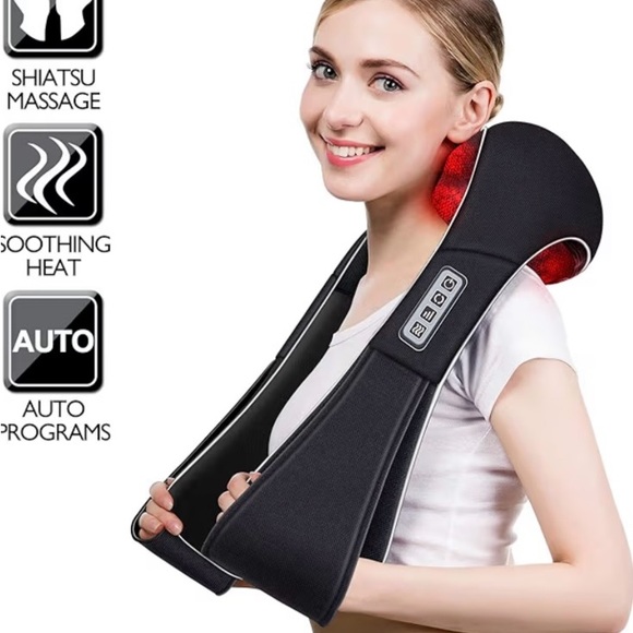 New Black Shiatsu Neck and Shoulder Massager - Picture 3 of 5